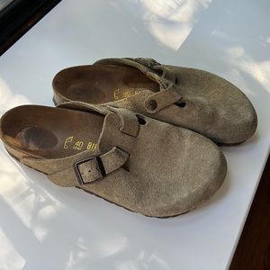 Birkenstock Suede Boston Clogs